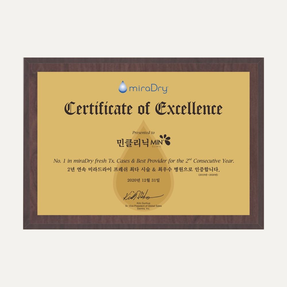 Sientra certificate of excellence 2020
